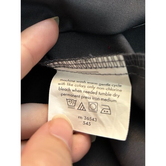 Van Heusen Mens Size 20 34/35 Dark Gray Long Sleeve Dress Shirt Flex Collar Big - Picture 4 of 5